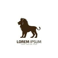 lion vector logo design silhouette isolated on white background. by saimart designer.vector illustration.