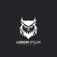 Aggressive Owl logo design, night hunter logo, bird logo. vector