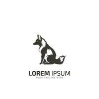 fox logo, emblem, illustration in a minimalist style vector