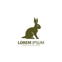 Rabbit silhouette logo icon vector illustration
