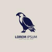 Eagle sitting Logo Vector bird design template