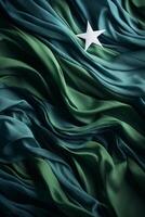 Pakistani Flag waving 3d Realistic fabric pakistani flag background. generative ai photo