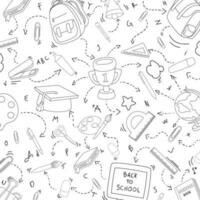 Back to school background, school themed doodle vector