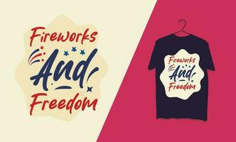 4th july independence day typography t shirt design vector