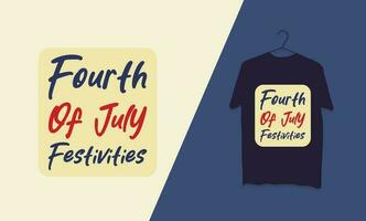 4th july independence day typography t shirt design vector