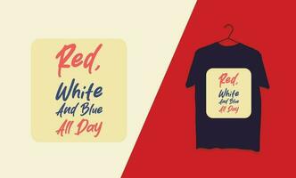 4th July T-shirt Design free Vector