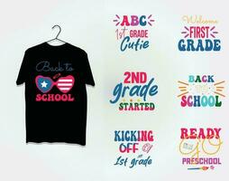 back to school design bundle for t shirt, merch design, apparel design, sticker design, mugs design, vector