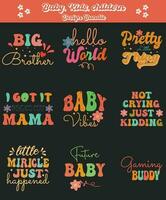 Cute and funny Baby T-Shirt Designs, baby born design, vector bundle, t shirt design bundle