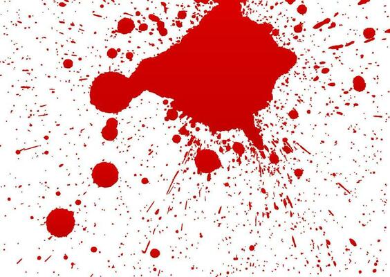 Blood Splashes hand Made Tracing From Sketch, Vector Illustration