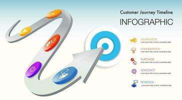 Infographic 5 step road map for business chart to present data, progress, direction, clean design vector