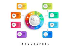 infografía para 8 etapas de el cambio administración modelo modelo vector