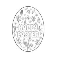 happy Easter egg vector art page