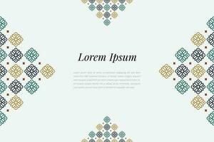 Islamic Decorative background in Arabic colorful. Simple geometric mosaic with colorful Islamic ornamental details. vector