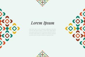 Islamic Decorative background in Arabic colorful. Simple geometric mosaic with colorful Islamic ornamental details. vector