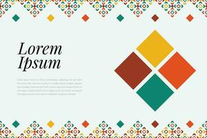 Islamic Decorative background in Arabic colorful. Simple geometric mosaic with colorful Islamic ornamental details. vector