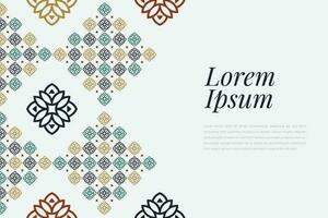 Islamic Decorative background in Arabic colorful. Simple geometric mosaic with colorful Islamic ornamental details. vector