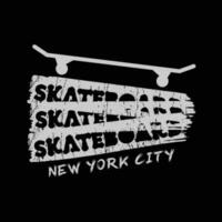 tipografía de ilustración de skate. perfecto para el diseño de camisetas vector