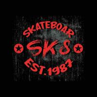Skateboard vector illustration and typography, perfect for t-shirts, hoodies, prints etc.