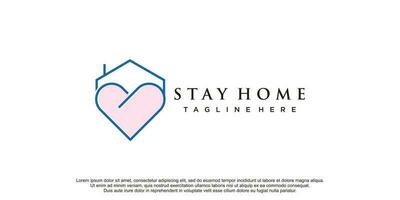 hogar logo con creativo estilo idea concepto prima vector
