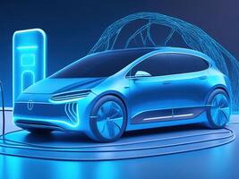 Smart futuristic car hologram HUD UI. Abstract virtual graphic touch user interface.Auto service concept. Scanning and automobile data analysis. photo