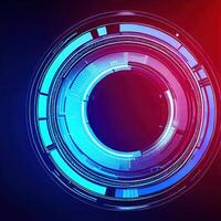 Premium Abstract Conceptual HUD and circuit board space futuristic technology ui interface hologram for business and education. photo