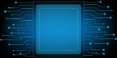 HUD rectangle circuit board futuristic background vector for technology and finance concept and education for future