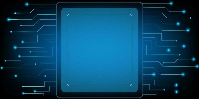 HUD rectangle circuit board futuristic background vector for technology and finance concept and education for future