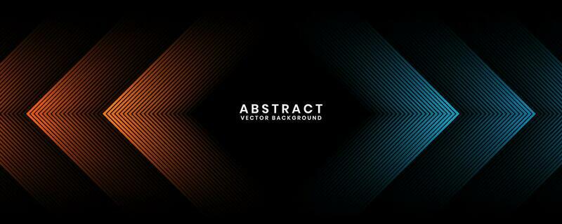 3D orange blue techno abstract background overlap layer on dark space with glowing lines decoration. Modern graphic design element future style concept for banner, flyer, card, or brochure cover