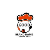 Delicious Food logo design template vector