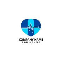 heart medicine rate logo design vector