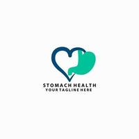 stomach health logo design vector