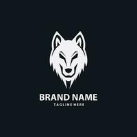 Wolf head logo design vector