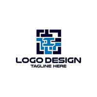 letra yo con código de barras tecnología logo diseño vector