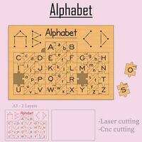 laser cut puzzle vector