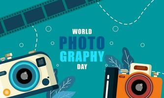 World Photography Day Hand Drawn Illustration vector