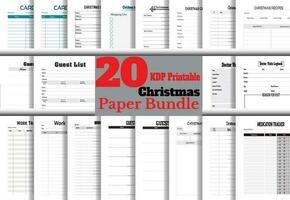 Christmas Printable KDP Paper Bundle vector