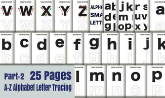 A-Z Alphabet Letter Tracing Part-2 vector