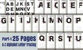 A-Z Alphabet Letter Tracing Part-1 vector