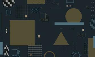Flat memphis background. Abstract shape. vector