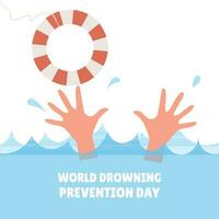 World Drowning Prevention Day background. vector