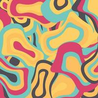 Psychedelic groovy background.Abstract flat background. vector