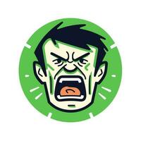 The Emotions of Anger An Image of a Powerful and Intense Icon Logo vector