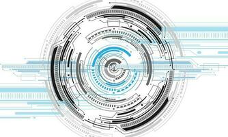 Black grey blue circle circuit HUD futuristic technology energy power computer ultramodern design creative on white background vector