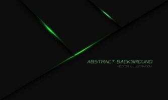 Abstract dark grey metallic green light geometric with simple text design modern luxury futuristic background vector