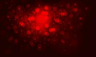 Abstract red tone bokeh blurred on night design background vector