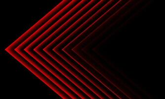 Abstract red light arrow direction on black design modern futuristic background vector