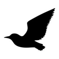 Bird flying silhouette isolated. Vector illustration