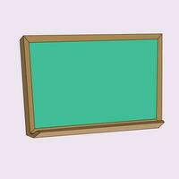 Vector graphic illustration of a blackboard on a pink background.