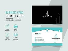 Modern Real Estate Business Card Design Template vector