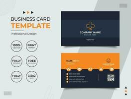 Professional Medical Doctor Healthcare Business Card Design Template vector